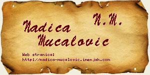 Nadica Mučalović vizit kartica